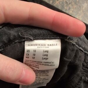 American Eagle Outfitters Women's Dark Gray Cropped Jeans